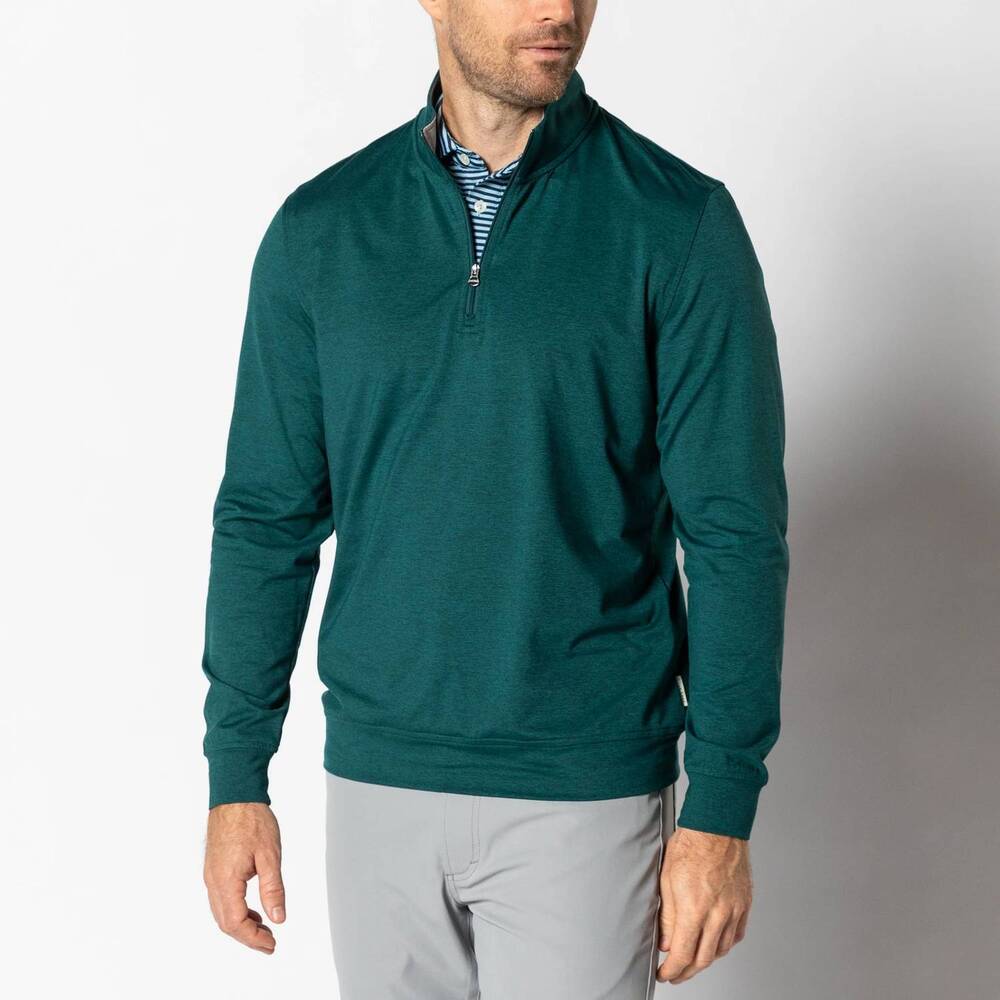 NEW DUCK HEAD long drive performance half-zip pullover in emerald